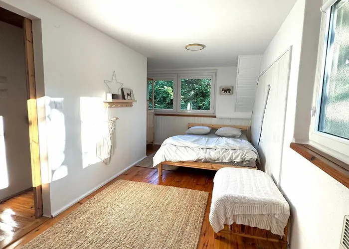 Semesterbostad Nad Jeziorem Trzechowskim W Lesie Letniskowy Na Wsi Iwiczno